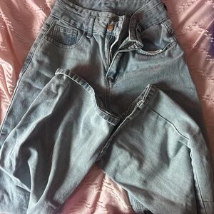 SHEIN Light Blue Flare Jeans